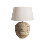 Meyze Terracotta Table Lamp Linen Shade