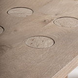 Jacquard Mango Wood & Travertine Dining Table - 250cm