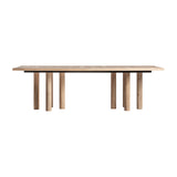Jacquard Mango Wood & Travertine Dining Table - 250cm
