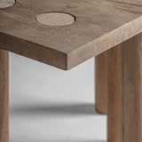 Jacquard Mango Wood & Travertine Dining Table