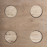 Jacquard Mango Wood & Travertine Dining Table