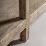 Masein Elm Wood Glass Cabinet