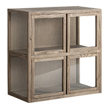 Masein Elm Wood Modular Display Cabinet