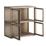 Masein Elm Wood Modular Display Cabinet