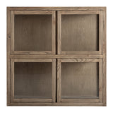Masein Elm Wood Modular Display Cabinet