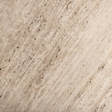 Varzi Mango Wood Dining Table Travertine Top