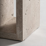 Clare Travertine & Mango Wood Console Table