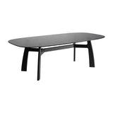 Suchdol Ash Wood Dining Table Tempered Glass Top