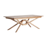 Vrebos Light Ash Wood Extending Dining Table