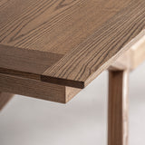 Vrebos Light Ash Wood Extending Dining Table