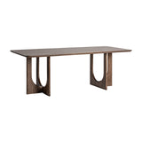 Lennik Brown Ash Wood Dining Table