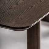 Lennik Brown Ash Wood Dining Table