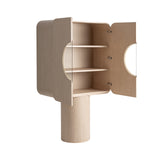 Kharj Beige Oak Wood Two Door Cabinet