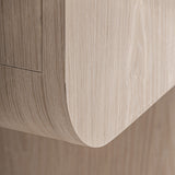 Kharj Beige Oak Wood Two Door Cabinet