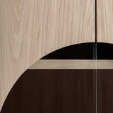 Kharj Beige Oak Wood Two Door Cabinet