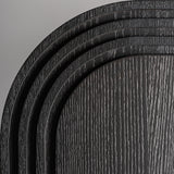 Rize Black Oak Wood Two Door Cabinet