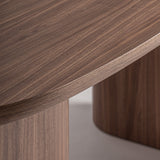 Aciera Walnut Wood Rectangular Dining Table