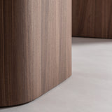 Aciera Walnut Wood Rectangular Dining Table