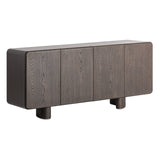 Pravia Brown Wood 4 Door Sideboard