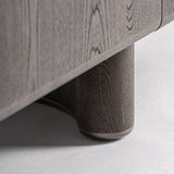 Pravia Brown Wood 4 Door Sideboard