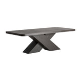 Yvore Dark Oak Wood Rectangular Dining Table