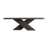 Yvore Dark Oak Wood Rectangular Dining Table
