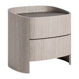 Burkina Grey Oak Wood Bedside Table