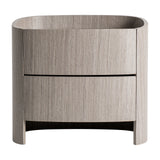 Burkina Grey Oak Wood Bedside Table