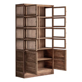 Helmond Reclaimed Wood Glass Cabinet