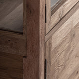 Helmond Reclaimed Wood Glass Cabinet