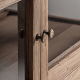 Helmond Reclaimed Wood Glass Cabinet