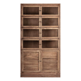 Helmond Reclaimed Wood Glass Cabinet