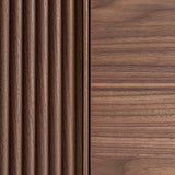 Aisby Ash Wood Media Unit - Glass Top