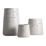 Jacquard Off White Concrete Plant Pot (Set Of 3)