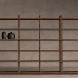 Brutalist Natural Sal Wood Modular Shelf