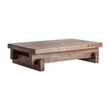 Brutalist Natural Sal Wood Coffee Table