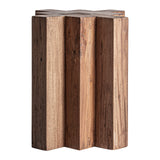 Brutalist Natural Sal Wood Side Table