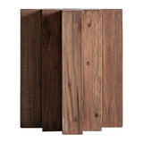 Brutalist Natural Sal Wood Side Table