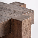 Brutalist Natural Sal Wood Stand