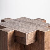 Brutalist Natural Sal Wood Stand