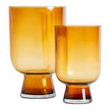 Yuka Amber Glass Vase
