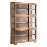 Broich Teak Wood Glass Cabinet