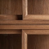 Broich Teak Wood Glass Cabinet