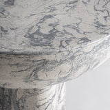 Holtum White/Grey Terrazzo Marble Side Table