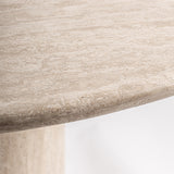 Thiennes Round Travertine Dining Table