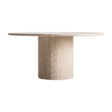 Thiennes Round Travertine Dining Table