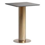 Tasque Steel Bar Table Porcelain Tile Top