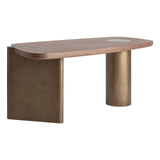 Lausana Walnut Desk Copper Base