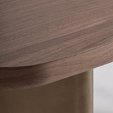 Lausana Walnut Desk Copper Base