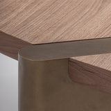 Lausana Walnut Desk Copper Base